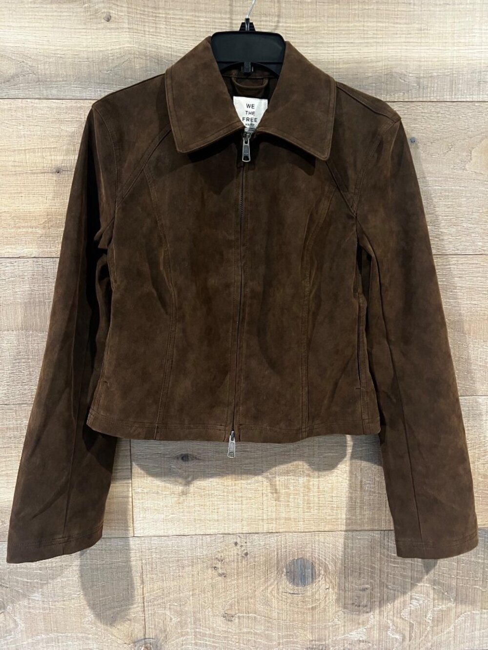 FREE PEOPLE River double espresso Faux Suede Jacket Size XS - Picture 4 of 9